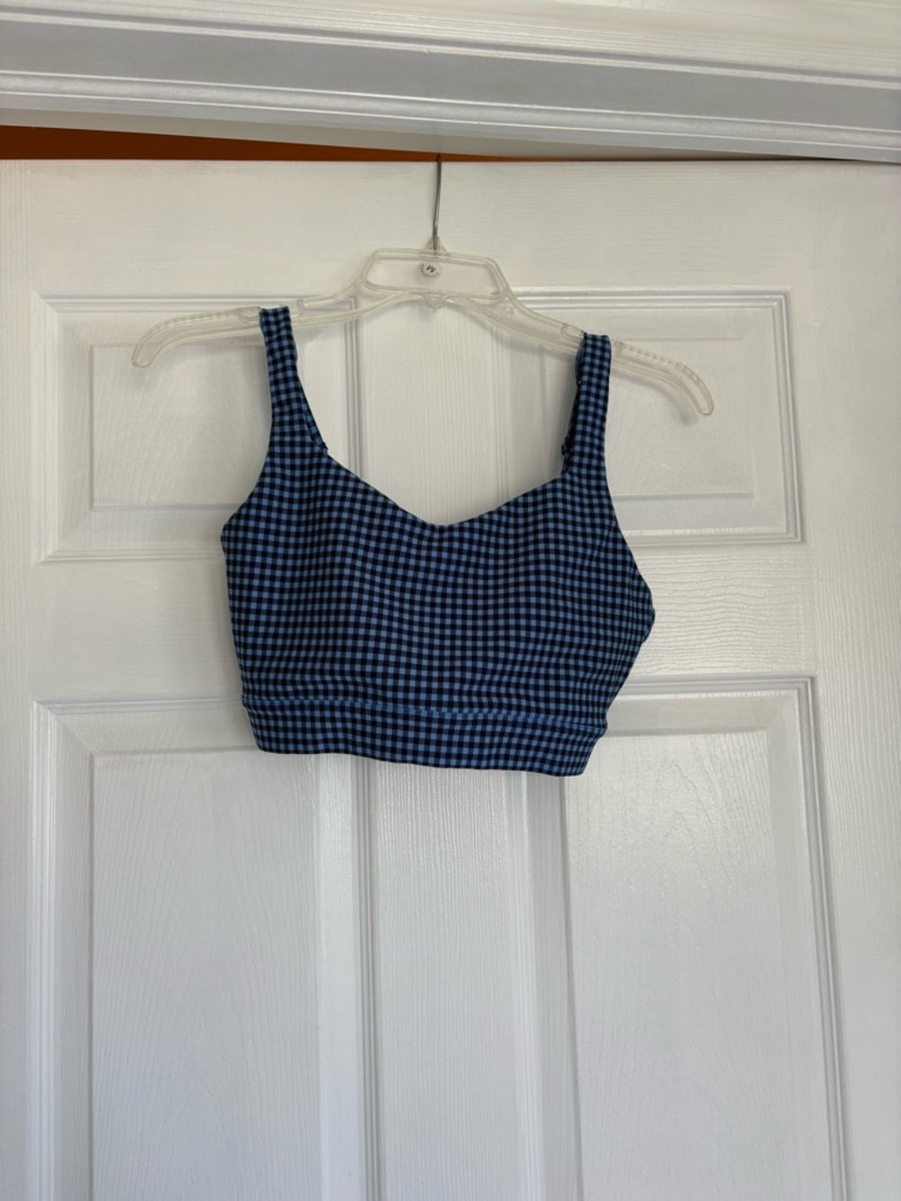 Abercrombie & Fitch Blue Gingham Cropped Tank Top